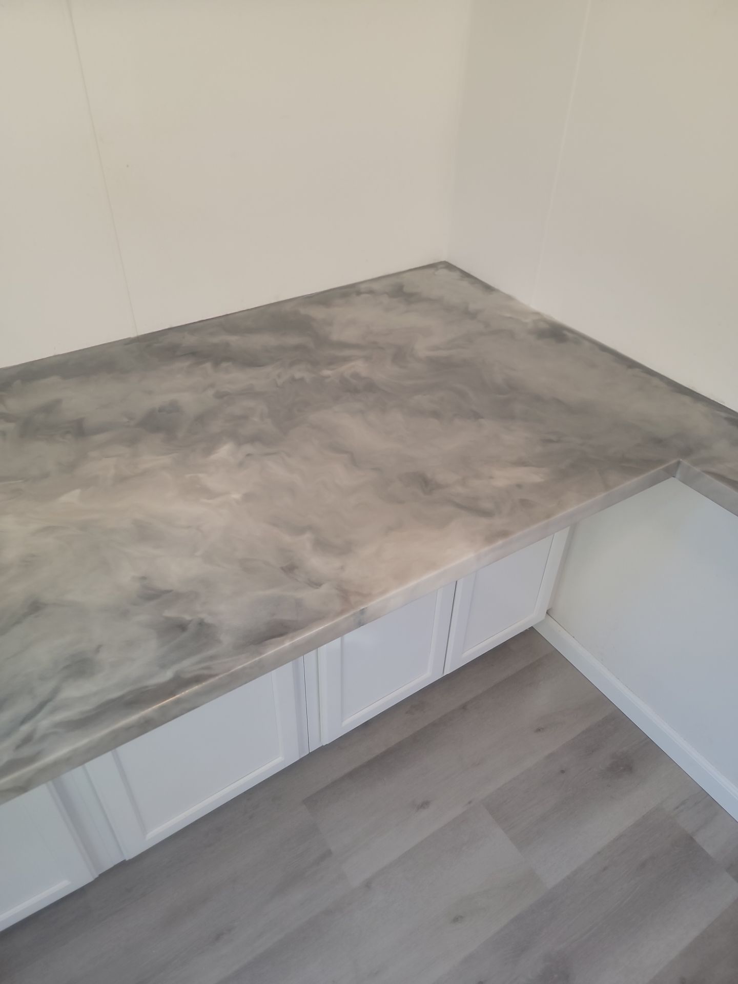 Grey marble countertop detail