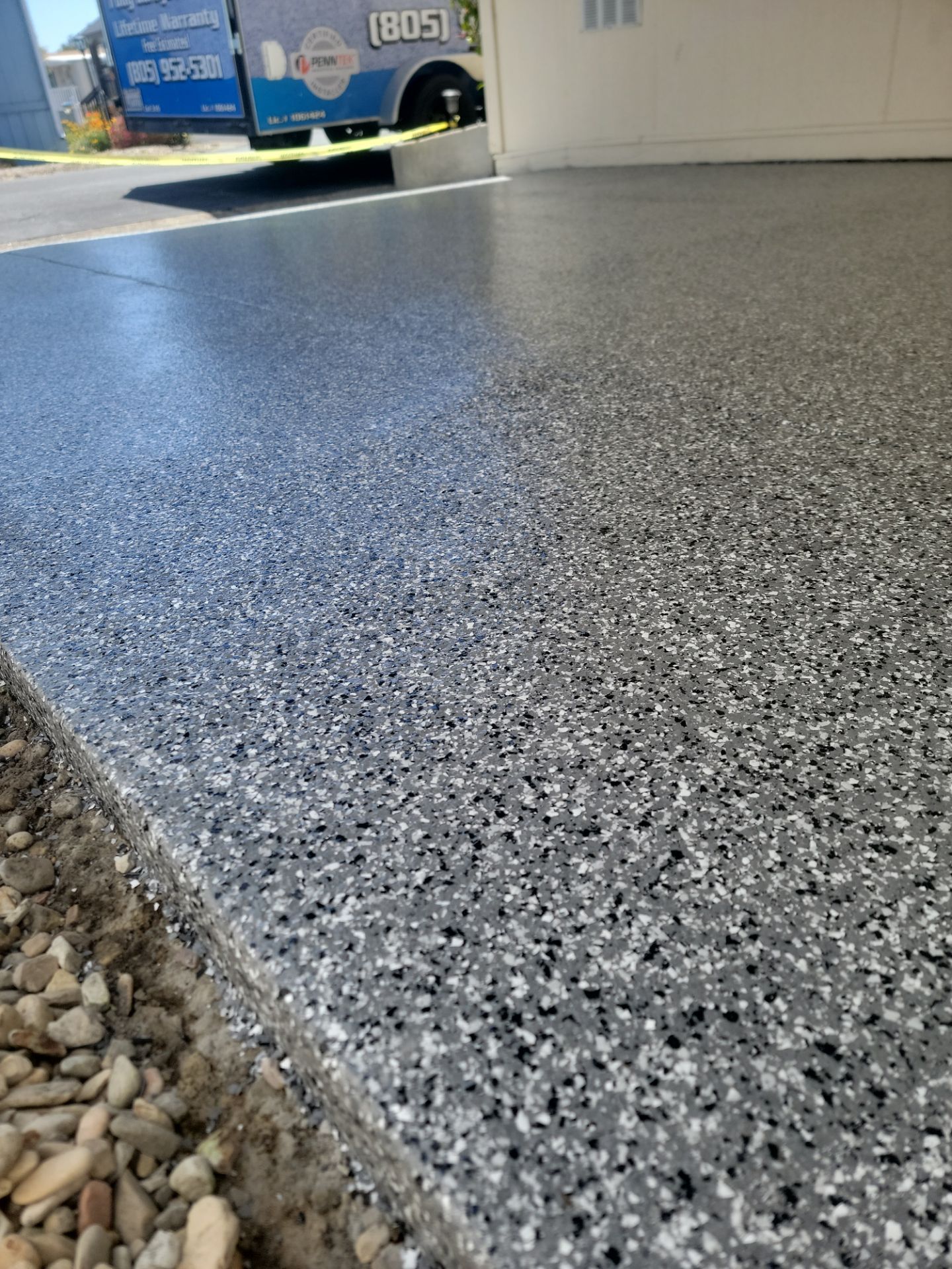 Smoke chip driveway with MGP truck