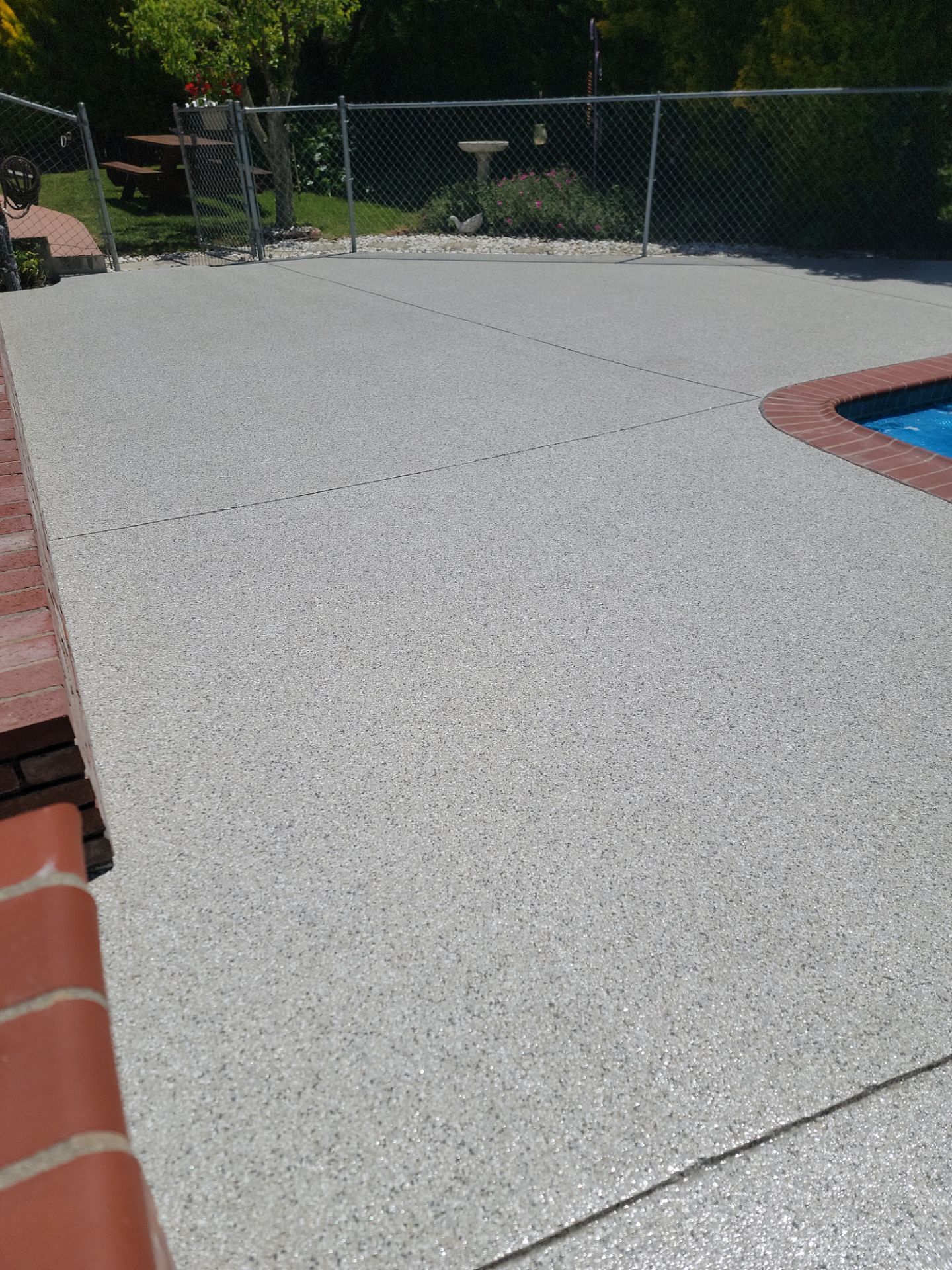 Pool deck coating detail